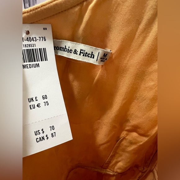 NWT, A&F, Medium, Yellow, Floral, one-shoulder dress - Picture 4 of 4